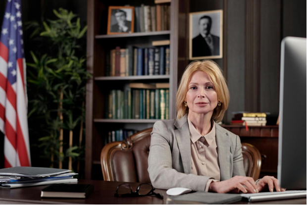 Professional advisor in an office representing legal and compliance